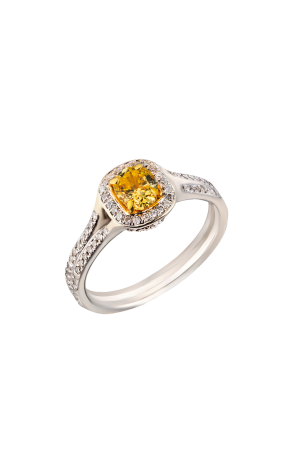 Кольцо  0,52 ct Fancy Light Yellow/I1 Oval Cut Diamond (40435)