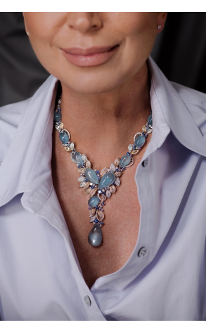 Колье Girona Prive Aquamarine & Sapphire & Diamonds (36828) №2