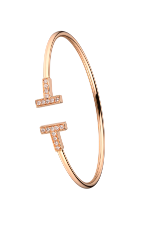 Браслет Tiffany & Co T Wire in Rose Gold with Diamonds 60010767 (36650) №2