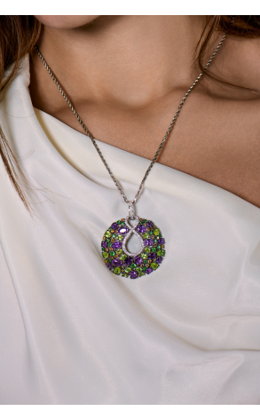 Подвеска  Multigemstone White Gold (43394) №2
