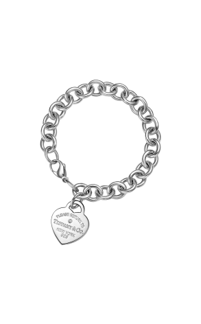 Браслет Tiffany & Co Return to Tiffany® Heart Tag Bracelet Sterling Silver with a Diamond 69700926 (40931)