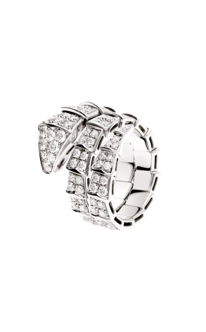Кольцо Bvlgari Serpenti Viper White Gold & Diamonds (SIZE L) 345227 (40252)