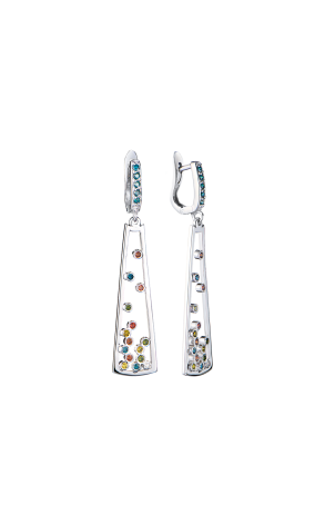 Серьги  Multigemstone & White Gold (42303)