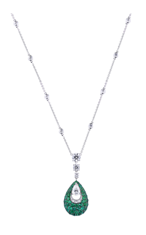 Подвеска GRAFF Bombe Pavilion Emerald and Diamonds Pendant RGP295 (35775) №2