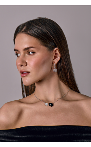 Колье Cartier Caresse d’Orchidèes White Gold Diamond & Onyx B7217200 (42224) №4