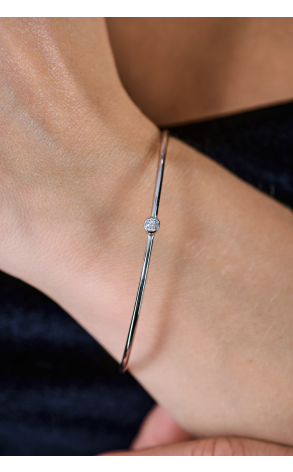 Браслет  0,14 ct H/VS1 Round Cut Diamond & White Gold (40310) №2