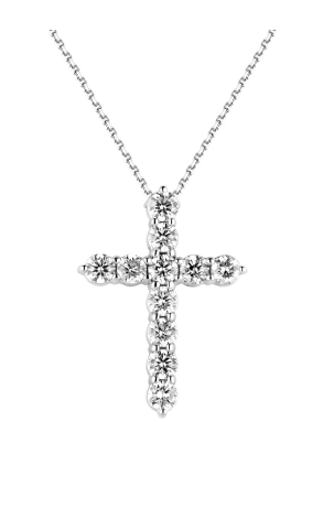 Крест  0,90 ct Round Cut Diamonds White Gold (43215)