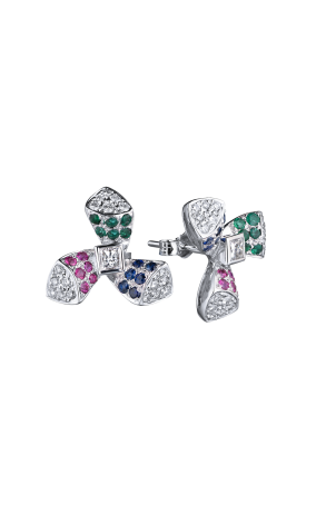 Серьги RalfDiamonds Emerald & Ruby & Sapphire & Diamonds (37435)