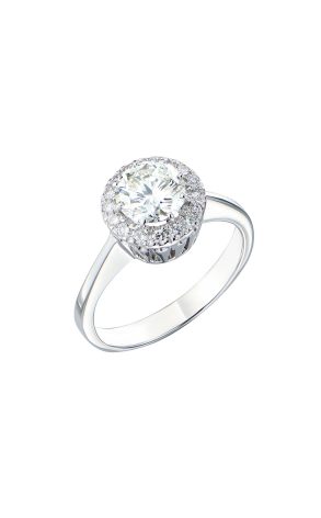 Кольцо  1,07 ct J/VS1 Round Cut Diamonds & White Gold (42535)