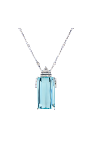 Подвеска  130,7 ct Aquamarine & Diamonds & White Gold (42326)