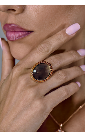 Кольцо TOUS Smoky Quartz Cocktail Yellow Gold (42751) №3