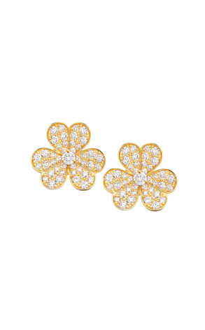 Серьги Van Cleef & Arpels Frivole Small Model Yellow Gold VCARP0J900 (37376)