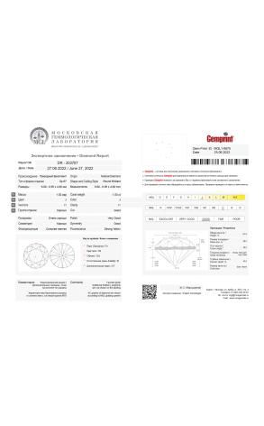 Пусеты  с бриллиантами 1,50 J/I1 — 1,50 J/I1 (36132) №2