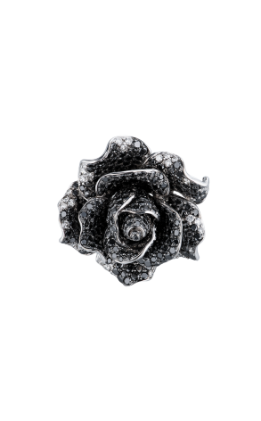 Кольцо  Black Rose Black & White Diamonds & White Gold (40768) №2