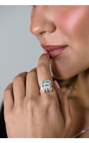 Кольцо GIA 5,68 ct G/VS2 Cushion Cut Diamond & White Gold (40629) №3