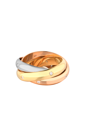 Кольцо Cartier Trinity Medium model 15 diamonds (SIZE 49) (38259)
