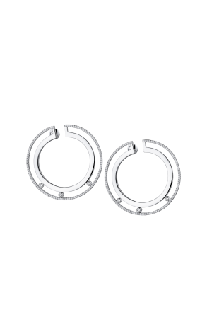 Серьги Messika Romane Diamond Hoop White Gold 6689-WG (37161)