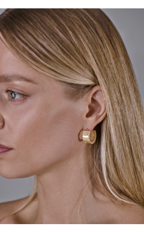 Серьги  Gold Weave Curled Hoops (41724) №2