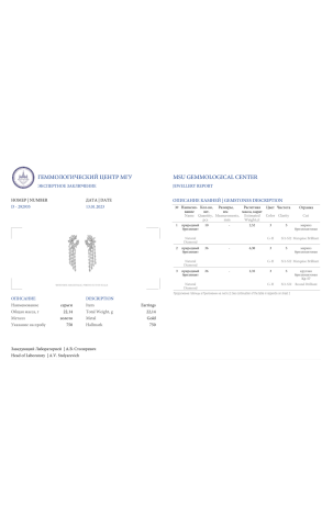 Серьги RalfDiamonds 12,5 ct White Gold Diamonds RDE (36534) №2