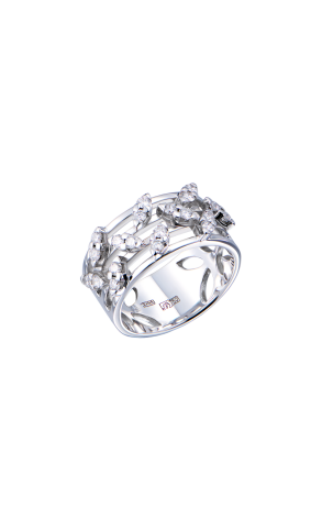 Кольцо  Round cut Diamonds & White Gold (42135)
