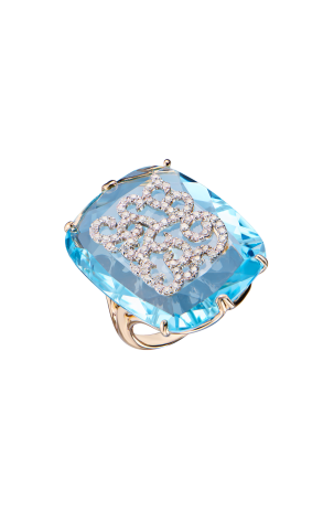 Кольцо Casato Aphrodite Rose Gold & Topaz & Diamond (43482)