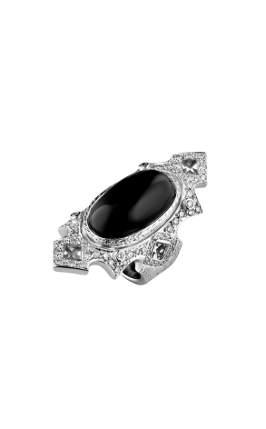 Кольцо Loree Rodkin Gothic White Gold & Onyx & Diamonds (40953)