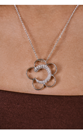 Подвеска  Flower pendant in White Gold & Diamonds (41832) №2