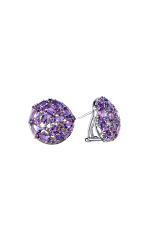 Серьги  White Gold & Amethyst (43391)