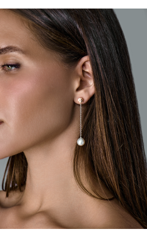 Серьги Damiani Dialogo White & Rose Gold & Pearls (41648) №2