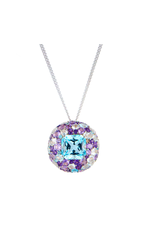 Подвеска Roberta Ponticello Italy Fancy Cut Blue Topaz & Amethyst 1016CI (42776)