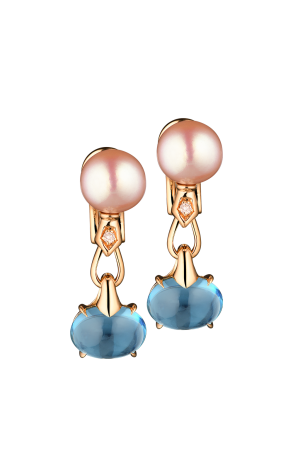 Серьги Bvlgari Allegra Akoya Pearl & Topaz (37041)