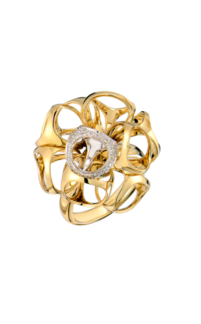 Кольцо Di Modolo Triadra Diamond & Yellow & White Gold R61-2YW (41508)