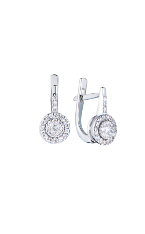 Серьги  0,44 ct White Gold & Round Diamonds (41894)