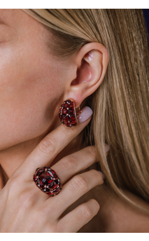 Серьги  Garnets & Diamonds Rose Gold (39370) №2