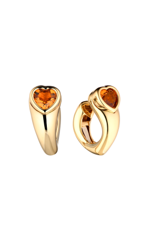 Серьги Piaget Orange Citrine Heart Yellow Gold (37335)
