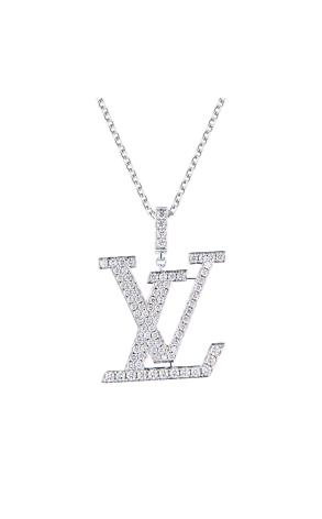 Подвеска  в стиле Louis Vuitton LV Large Pendant White Gold And Diamonds (43522)