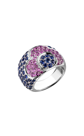 Кольцо Pasquale Bruni Pink & Blue Sapphire & White Gold (40862)