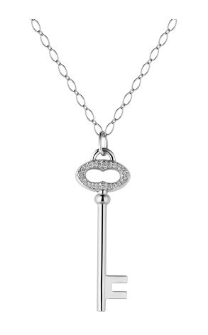 Подвеска Tiffany & Co White Gold and Diamonds Oval Key Pendant (36237)