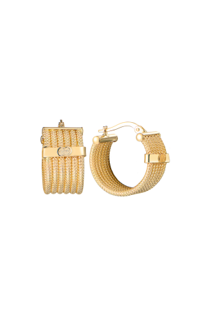Серьги  Gold Weave Curled Hoops (41724)