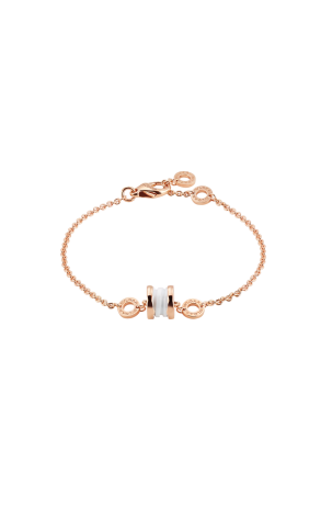 Браслет Bvlgari B.zero1 soft bracelet in rose gold with white ceramic 358377 (38263)
