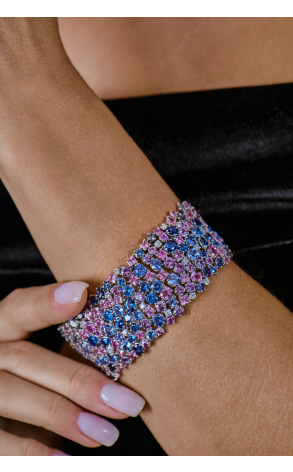 Браслет Yanush Gioielli 79,95 ct Blue & Pink Sapphire & 1,54 ct Diamonds & White Gold (41143) №3