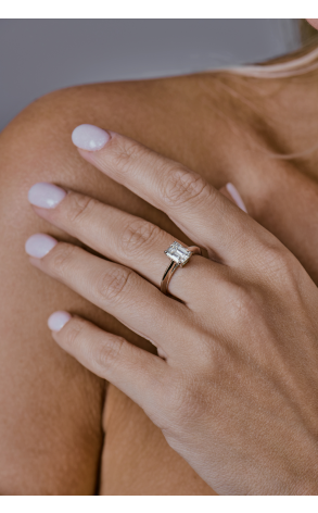 Кольцо Tiffany & Co 1,41 ct H/VS1 Emerald Cut Brilliant Platinum (40791) №4