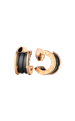 Серьги Bvlgari B.Zero1 Rose Gold & Black Ceramic 347405 (37841)