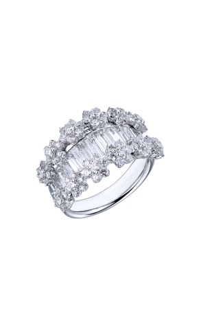 Кольцо  2,78 ct Round & Baguette Cut Diamonds Stefan Hafner Corset Style (40764)