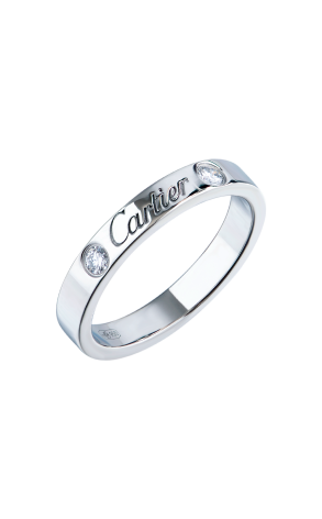 Кольцо Cartier C de Wedding Band 3 mm width 2 Diamond (SIZE 50) B4077850 (40835)