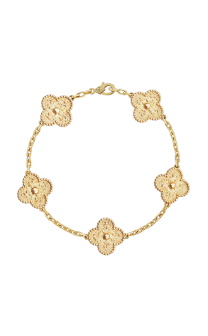 Браслет Van Cleef & Arpels Vintage Alhambra 5 motifs Yellow Gold VCARO1IE00 (38007)