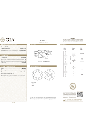 Пусеты GIA 1,50 G/VVS2 - 1,50 ct G/VVS2 ExExEx Round Cut Diamonds (41867) №3