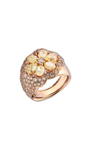 Кольцо RalfDiamonds 4,50 ct Pear & Oval & Round cut Diamonds Rose Gold RDR (41082)
