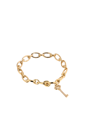 Браслет Tiffany & Co Yellow Gold Oval Link Charm Key (37391)