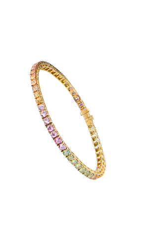 Браслет RalfDiamonds 6,87 ct Multicolor Sapphire Yellow Gold RDB (42879)